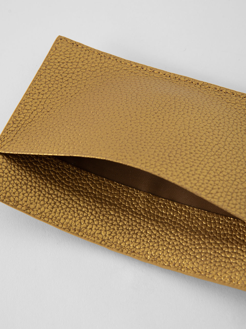 Gold Leather Card Wallet