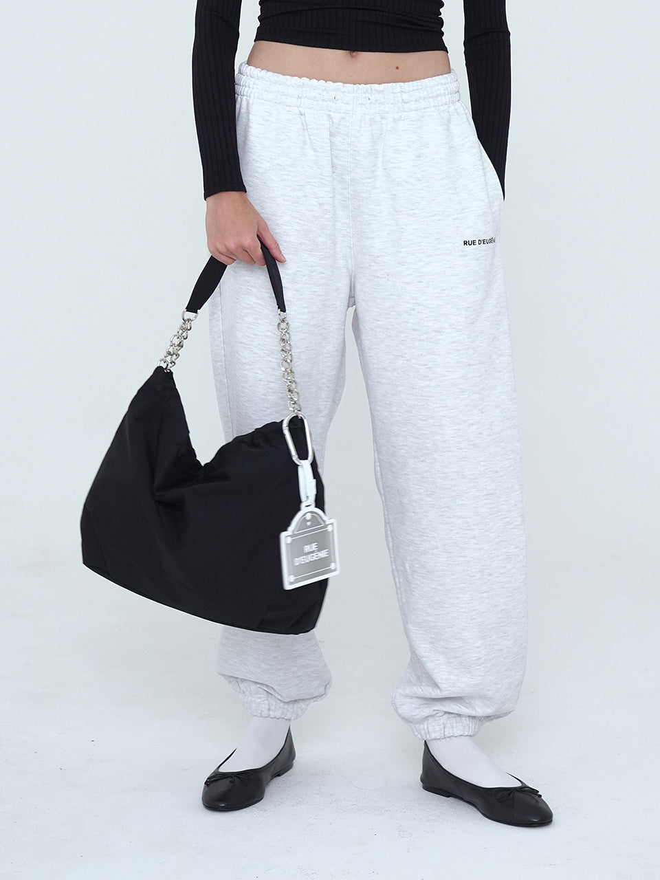 Sun Regen Nylon Small Hobo Bag - Black
