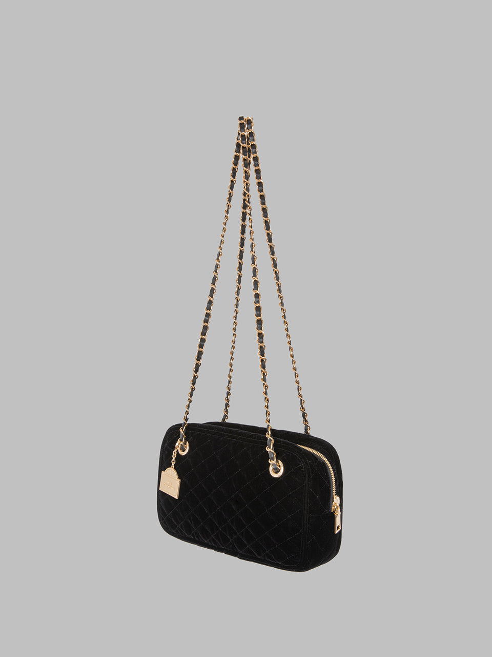 [Gold Chain] Velvet Quilting Classic Bag