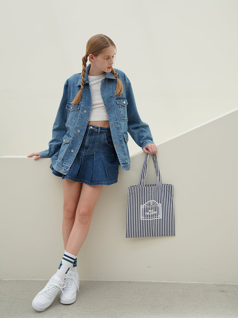 My Stripe Easy Bag - Navy