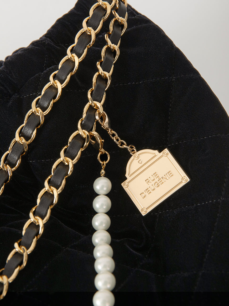 [20K Gold Chain] Unclear Pearl Chain Strap