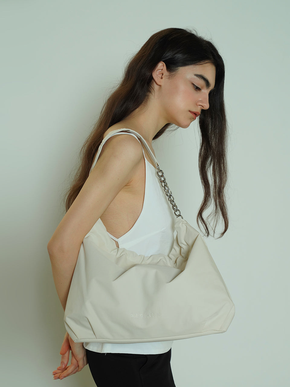 Sun Regen Nylon Small Hobo Bag - Ivory