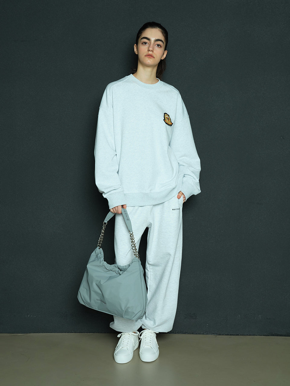Sun Regen Nylon Small Hobo Bag - Grey