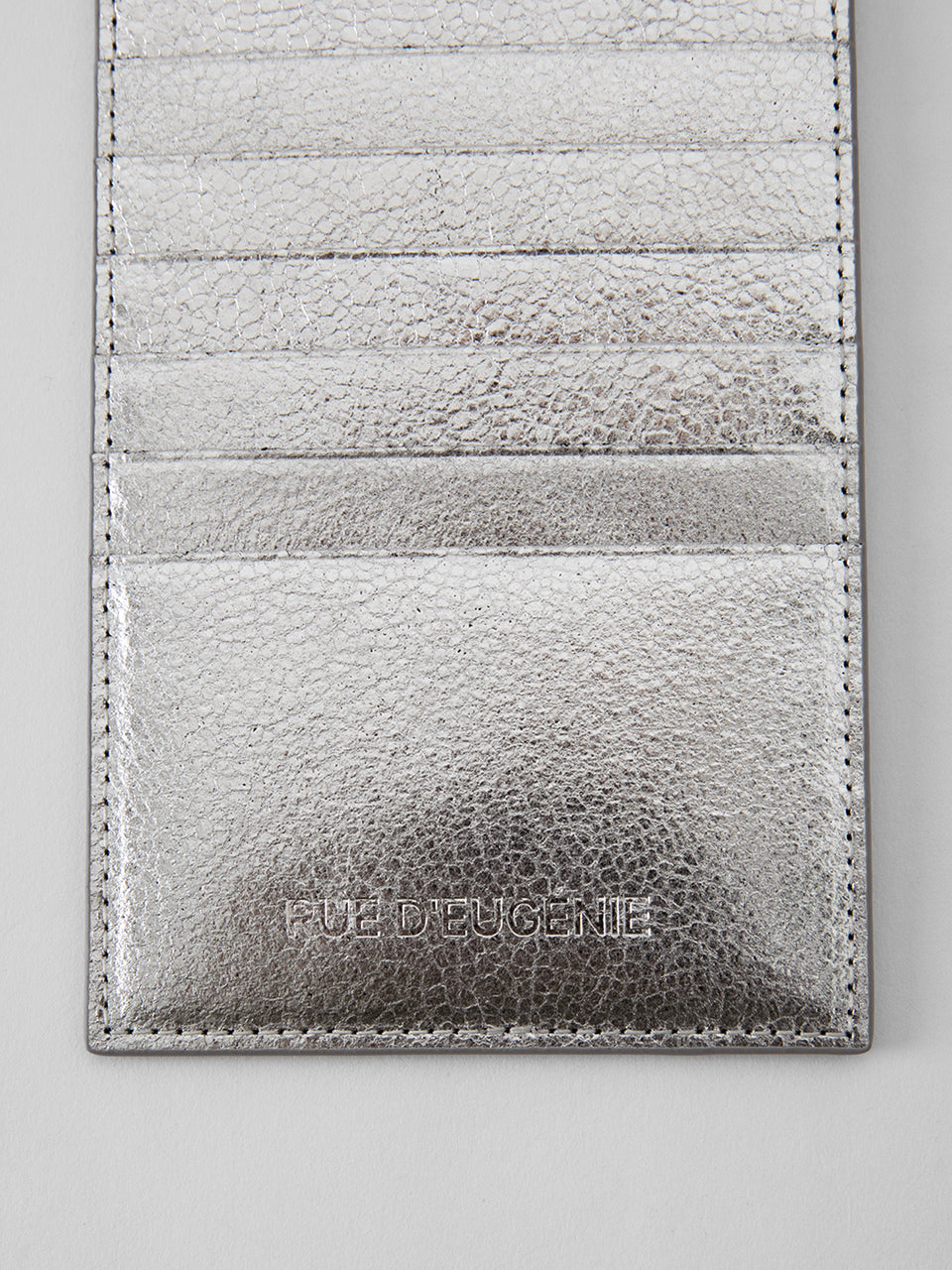 Silver Leather Card Wallet