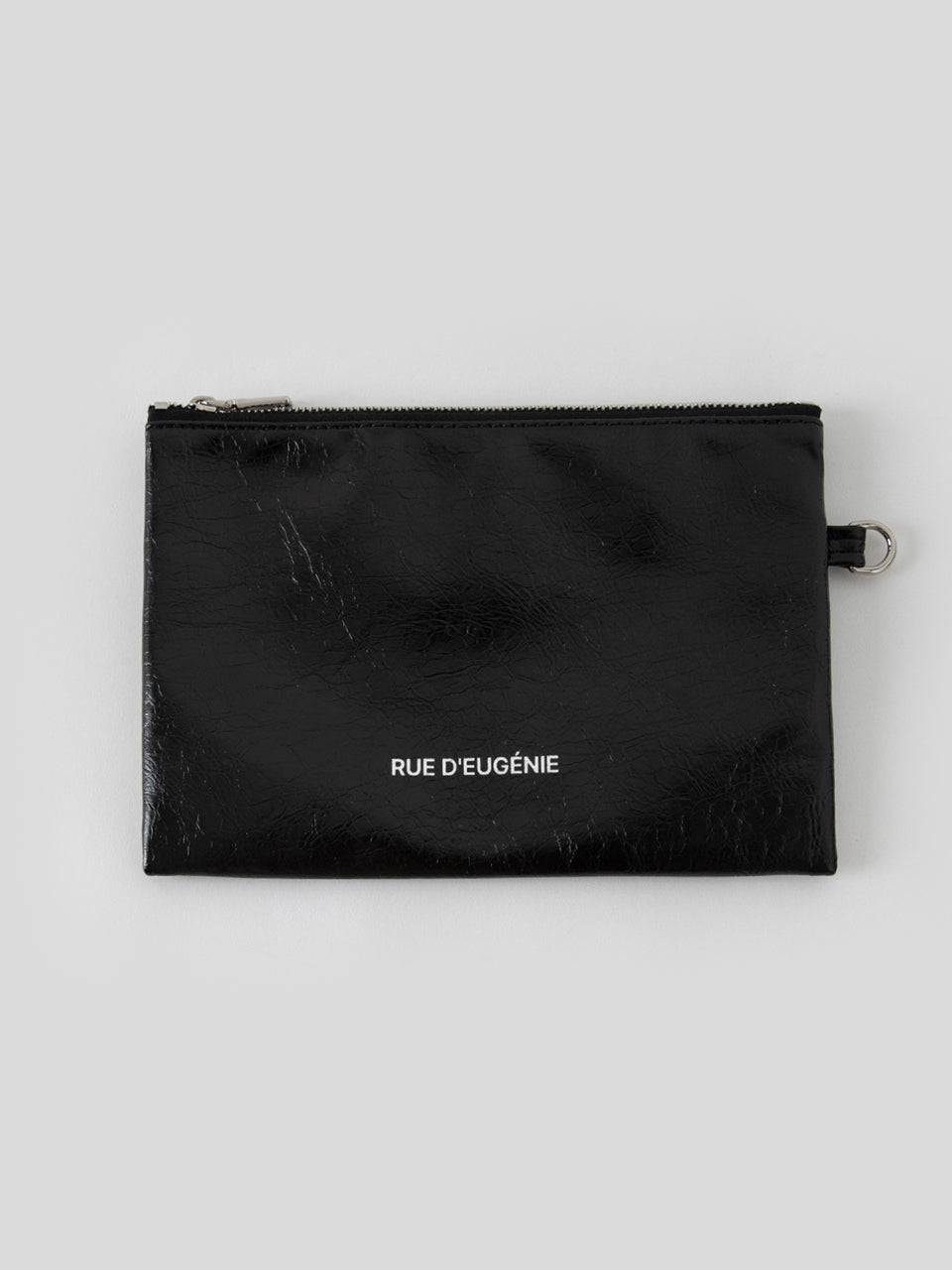 [Silver Chain] Synthetic Leather Small Hobo Bag - Black