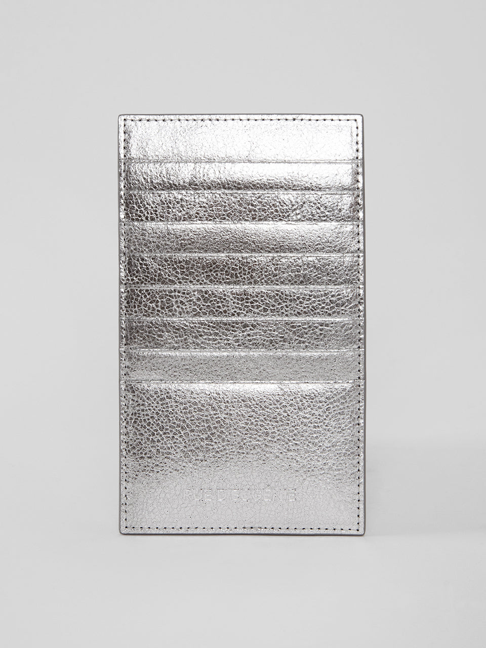 Silver Leather Card Wallet