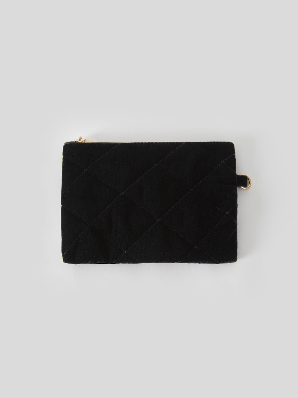 [20K Gold Chain] Velvet Quilting Small Hobo Bag _ FE (Iron Chain)