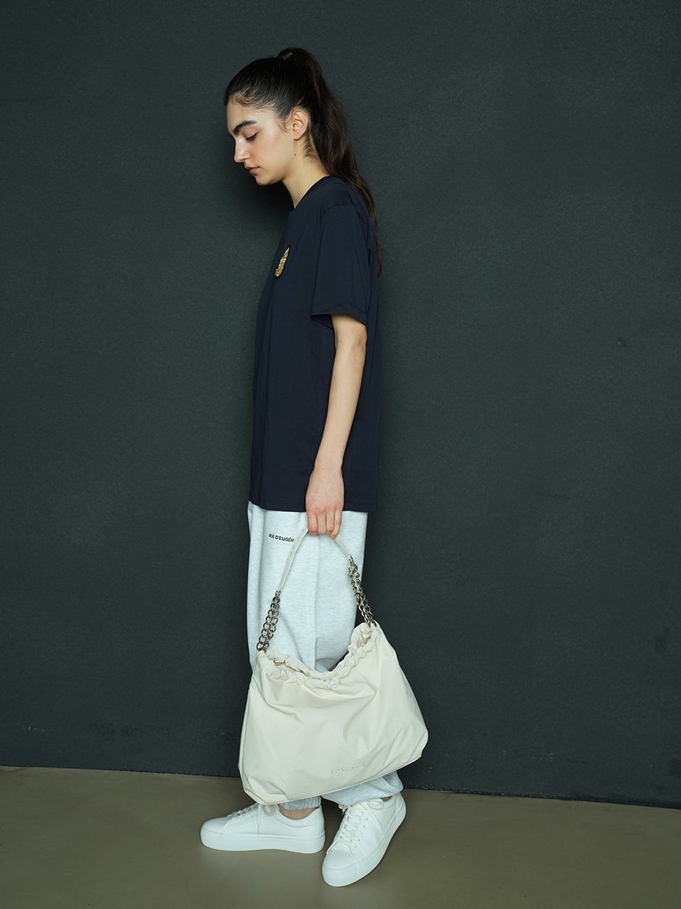 Sun Regen Nylon Small Hobo Bag - Ivory