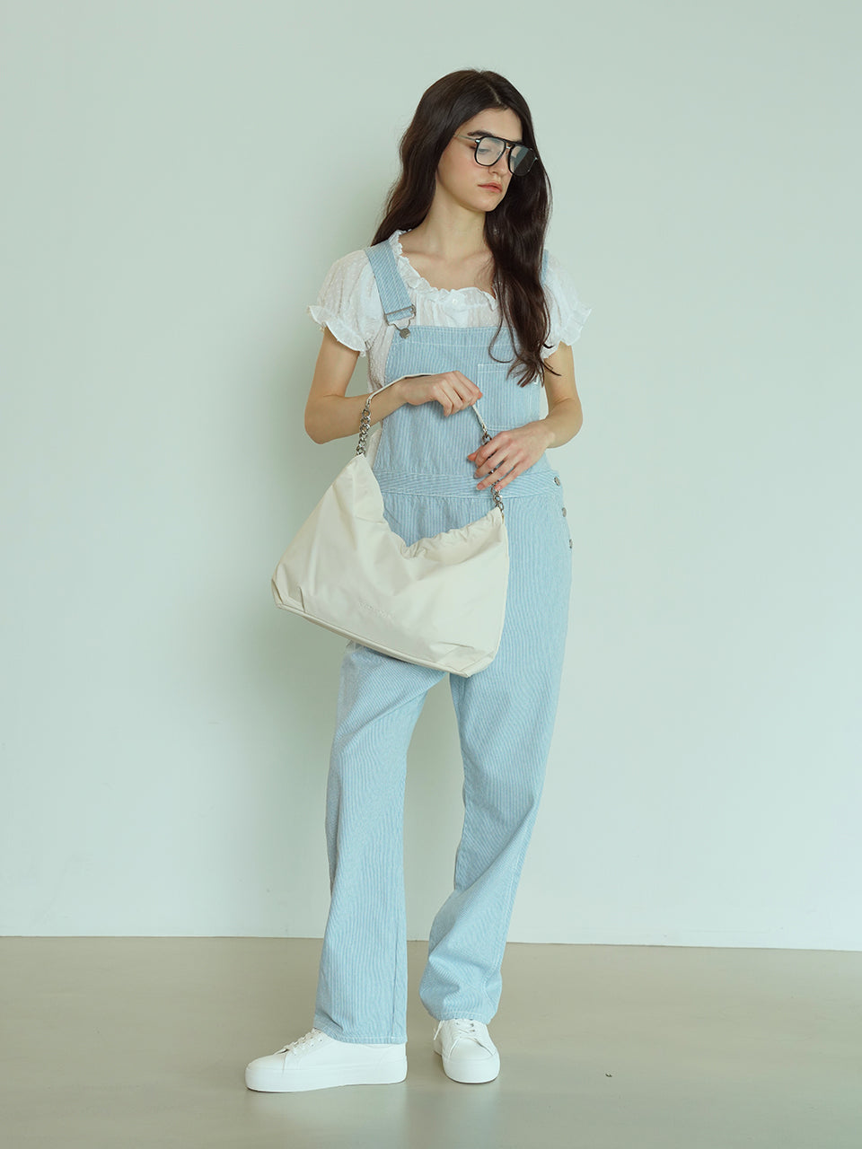 Sun Regen Nylon Small Hobo Bag - Ivory