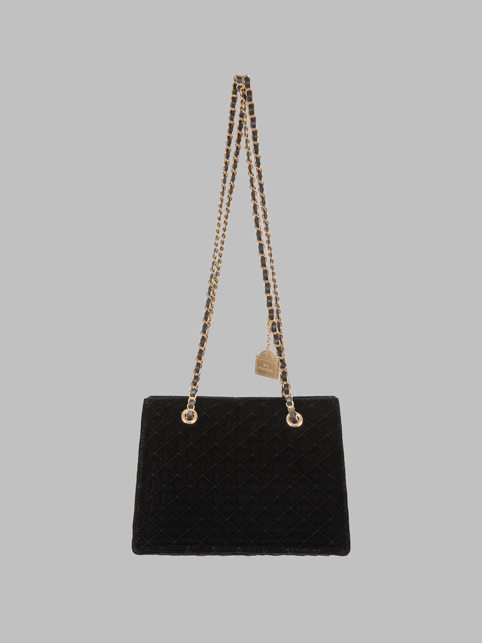 [Gold Chain] Velvet Quilted Lady Bag