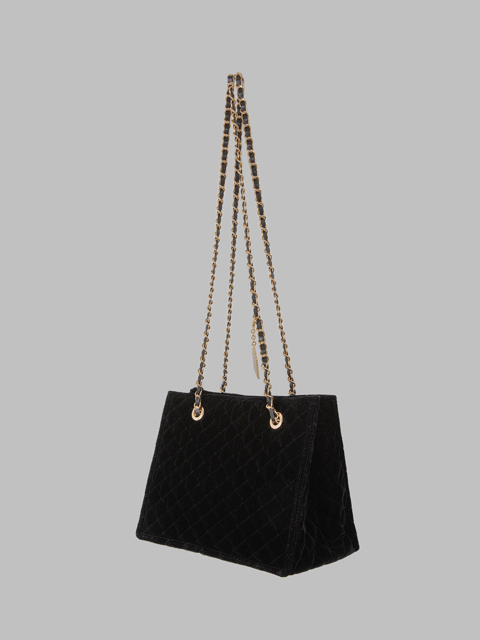[Gold Chain] Velvet Quilted Lady Bag
