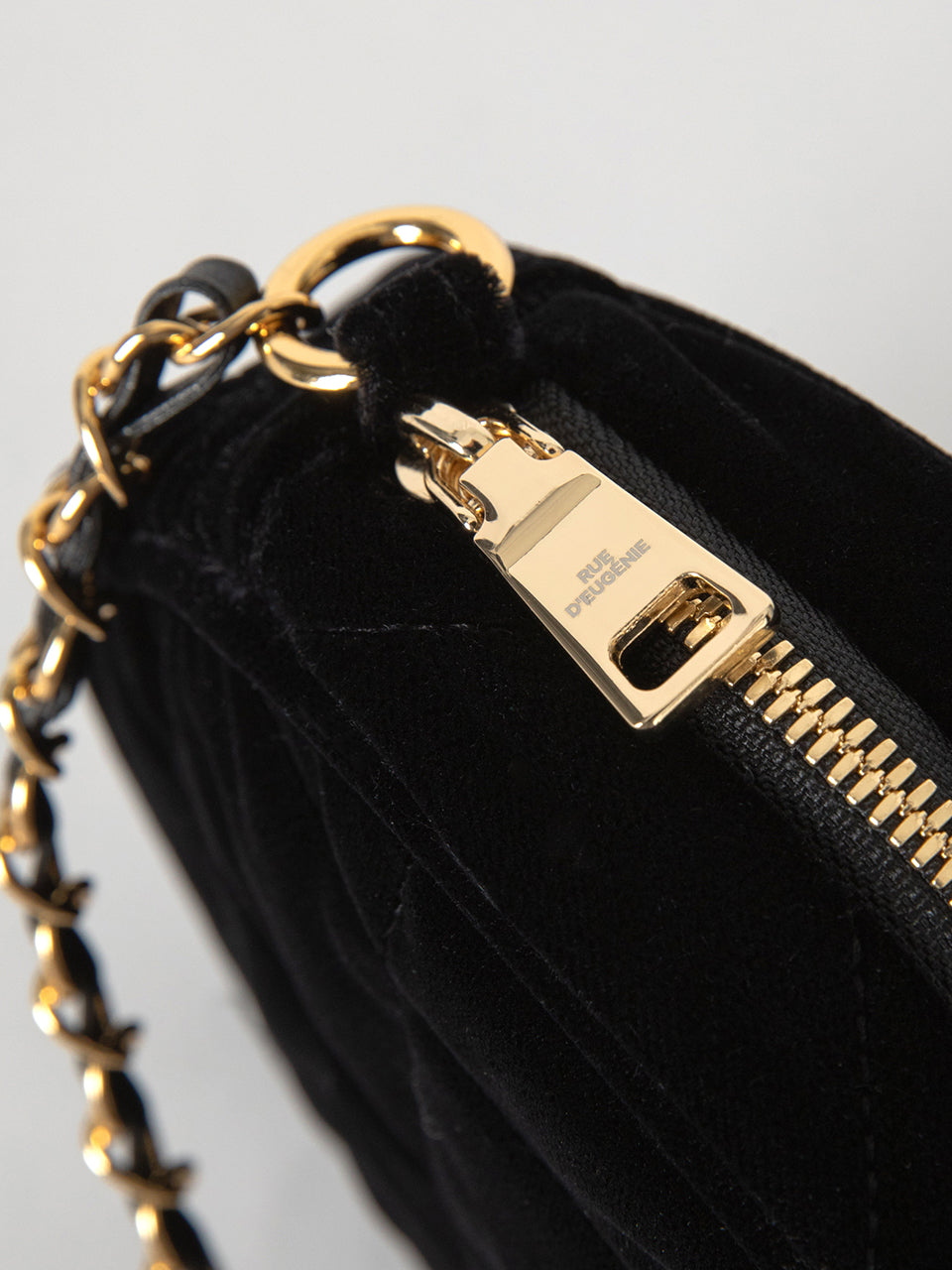 [20K Gold Chain]  Velvet Quilting Amour Bag