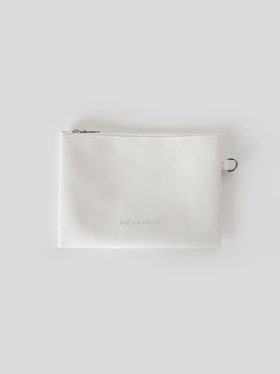 [Silver Chain] Synthetic Leather Small Hobo Bag - White